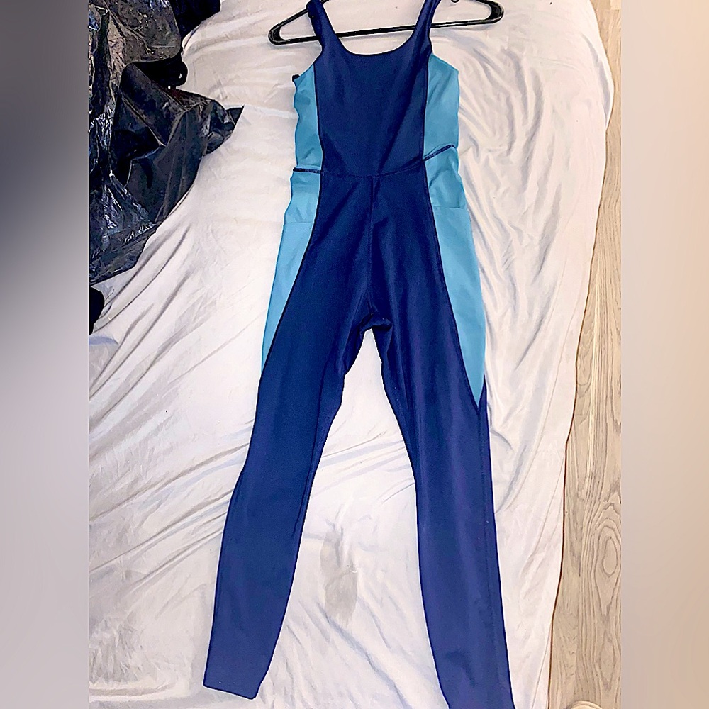 Move Theology Color Block Workout Romper Size xS